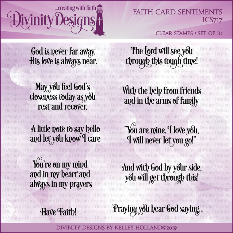 FAITH CARD SENTIMENTS (CLEAR STAMPS)