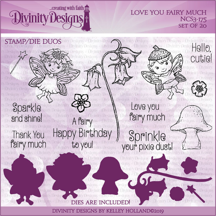 LOVE YOU FAIRY MUCH (STAMP/DIE DUOS-CLEAR STAMPS)