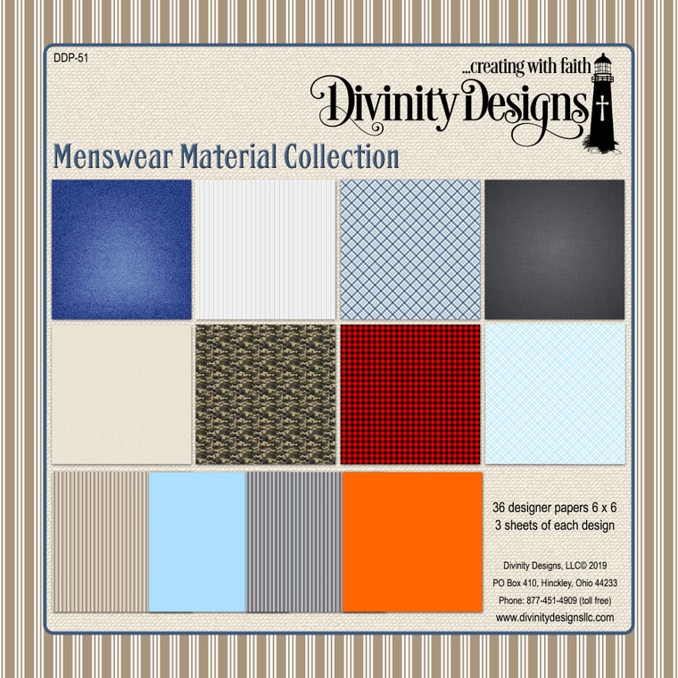 MENSWEAR MATERIAL COLLECTION 6X6 PAPER PAD