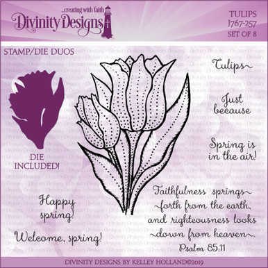 Divinity Designs Rudolph TULIPS (STAMP/DIE DUOS) - Divinity Designs LLC