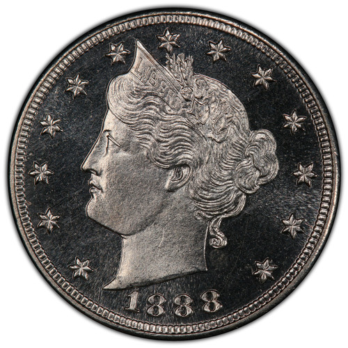 1888 5c PCGS PR-67 CAMEO CAC CERTIFIED LIBERTY HEAD NICKEL. SOLE TOP POP CAMEO 1/0 , NO KNOWN DCAMS.