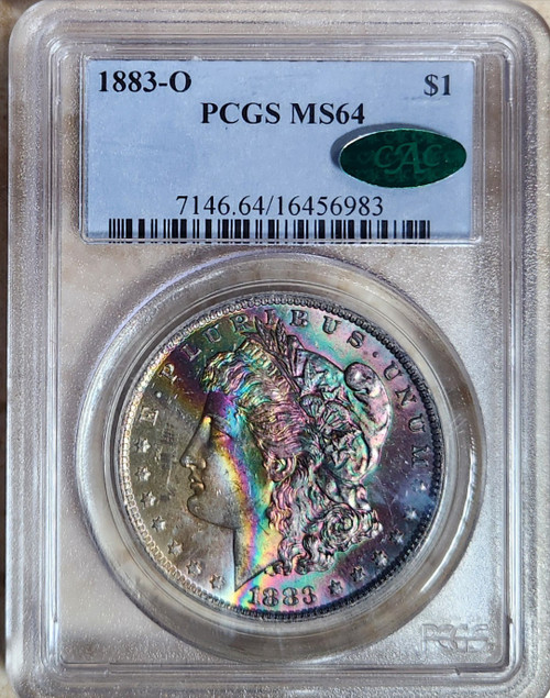 1883 o $1 PCGS & CAC MS-64 MONSTER TONER.