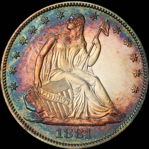 1881 50c PCGS & CAC PR-65CAM GORGEOUS SEATED LIBERTY PROOF HALF DOLLAR!