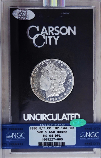 1880 cc $1 DMPL GSA MORGAN DOLLAR NGC &CAC MS-64DMPL CAC VAM 5(8 over high7) GORGEOUS!