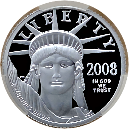2008 W $25 Platinum Proof DCAM CACG PR-70DCAM , PERFECT BLACK AND WHITE DEEP,DEEP CAMEO CERTIFIED BY CAC!