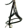 Black Anatomical Bridle with Curved Cheek Pieces 