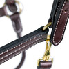 Triple Stitched Halter with Rolled Throat and Snap