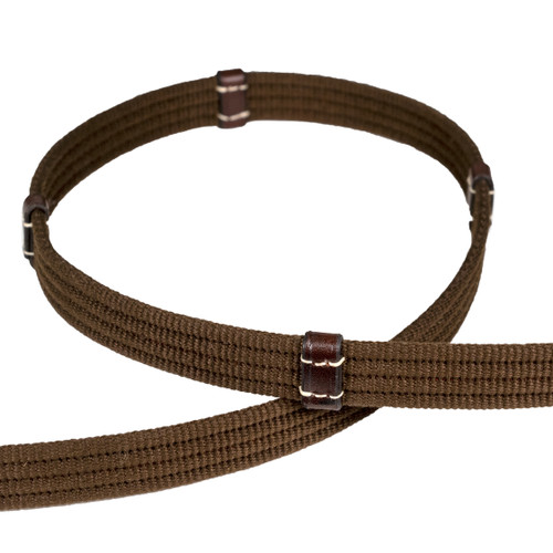 Web Reins with Leather Hand Stops