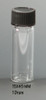 1 Dram [15mm X 45mm] Clear Glass Vials 13-425 neck finish with Plastic Cone Liner Caps [12 PCS]