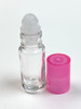 5 ml (1/6 oz) Clear Rollon Bottle With Color Caps [144 PCS]