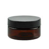 4 oz Amber PET Single Wall Jar 70-400 Neck Finish with Black Caps [6 Pcs]