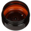 8 oz Amber PET Plastic Single Wall Jar 89-400 Neck Finish with Black Caps [6 Pcs]