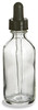 60ml [2 oz] CLEAR Boston Round Bottle with 20-400 Standard Glass Dropper 7X89mm [80 Pcs]