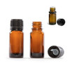 15ml [1/2 oz] Amber Boston Round Bottle Euro Dropper Cap with 18-400 Neck finish [144 Pcs]