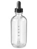 120ml [4 oz] CLEAR Boston Round Bottle with 22-400 Standard Glass Dropper 7X108mm with Graduated Marks [32 Pieces]