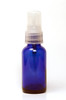 1 oz [30 ml] Cobalt Blue Boston Round Bottle 20-400 Neck Finish With Color Plastic Spray Cap