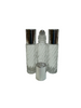10ml (1/3 oz) Swirl Rollon Bottle With Stainless Steel Roller & Aluminum Silver Caps
