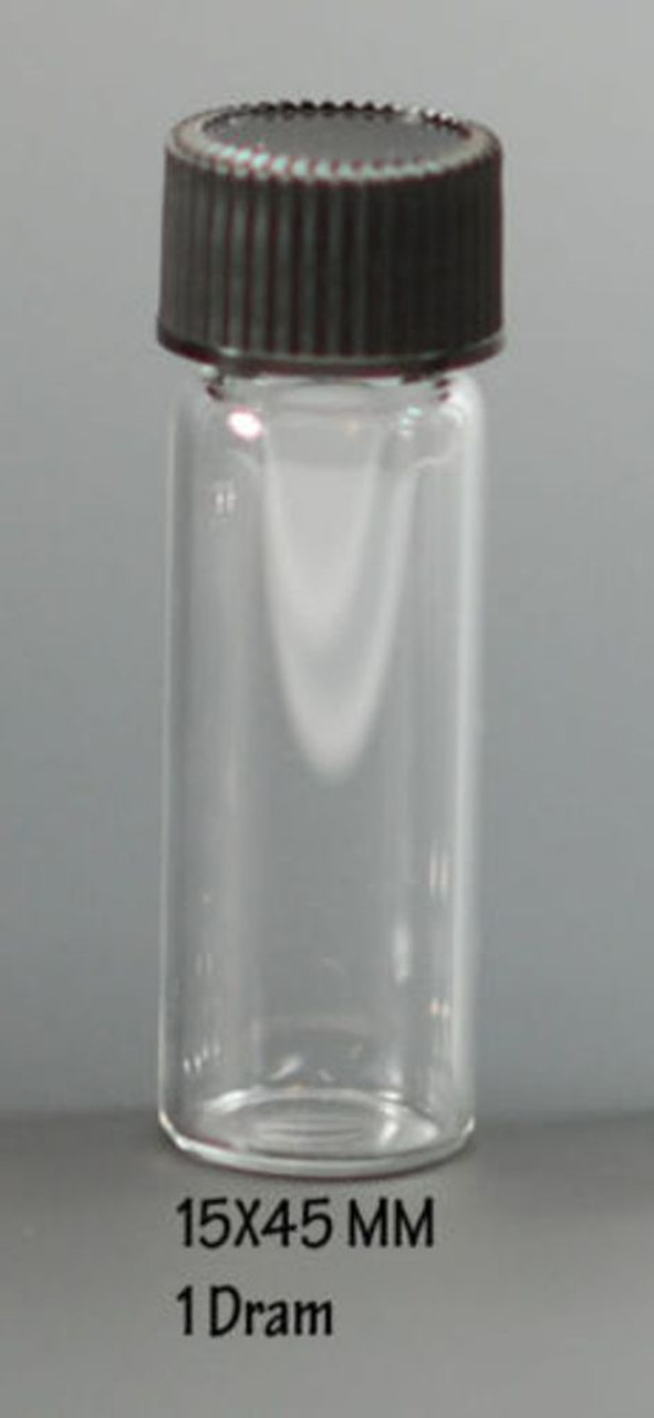 1 Dram Clear Polystyrene Plastic Vial (0.13 oz.)