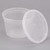 16 oz Microwavable Translucent Plastic Deli Container and Lid [12 Pcs]