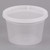 16 oz Microwavable Translucent Plastic Deli Container and Lid [12 Pcs]