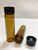 2 Dram [17mm X 60mm] Amber Glass Vials 15-425 neck finish with Plastic Cone Liner Caps [12 PCS]