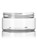 4 oz Clear PET Single Wall JAR 70-400 Neck Finish with Black Cap [6 Pcs]