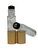 10ml (1/3 oz) Clear Rollon Bottle With Stainless Steel Roller with Aluminum Gold Caps