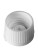 White PP Plastic 20-410 Ribbed Skirt Spouted Dispensing Cap (.110 inch Orifice)