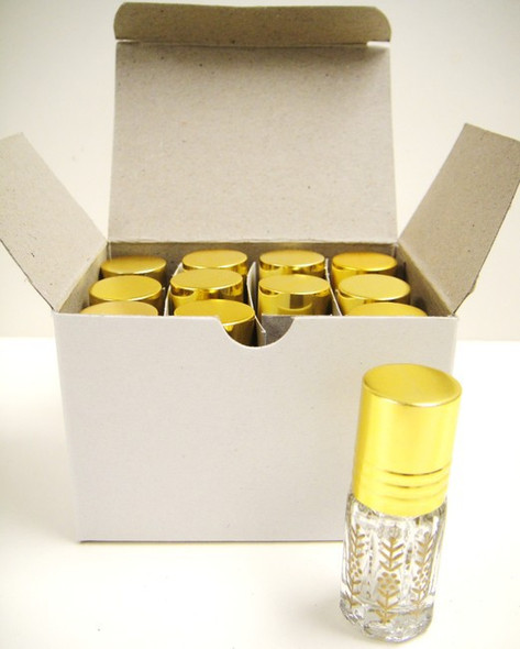 12 ml Printed Roll on with Gold Caps [72 PCS]