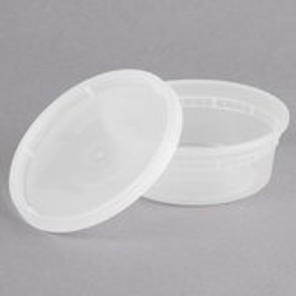 8 oz Microwavable Translucent Plastic Deli Container and Lid [6 Pcs]