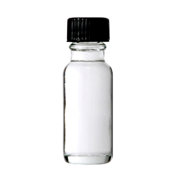 1/2 oz [15 ml] CLEAR Boston Round Bottle with Phenolic Cone Liner Caps [576 pcs]