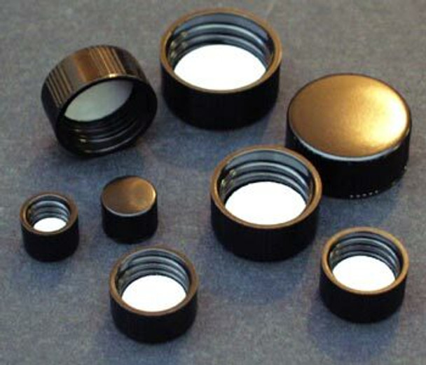 Black Phenolic 13-425 Lid with PP Foam Lined Caps