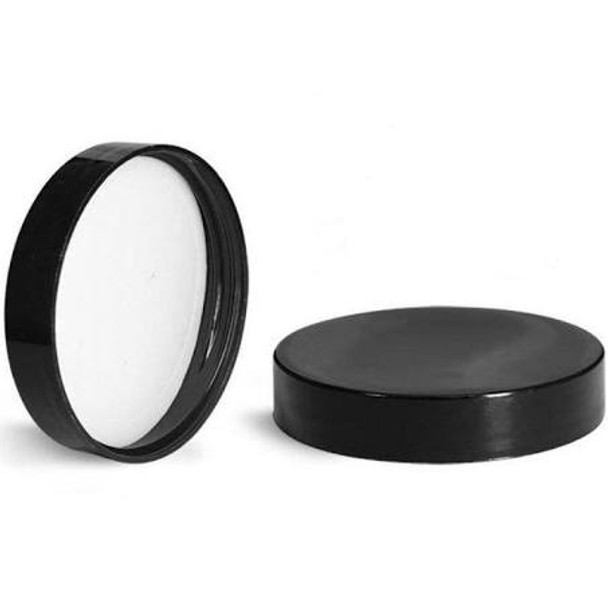 Black PP Plastic 70-400 Smooth Skirt Lid with Foam Liner