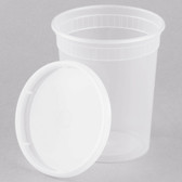 32 oz Microwavable Translucent Plastic Deli Container and Lid [6 Pcs&91;