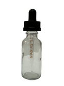 30ml [1 oz&91; CLEAR Boston Round Bottle 20-400 Child Resistant Cap with Graduated Marks [144 Pieces&91;