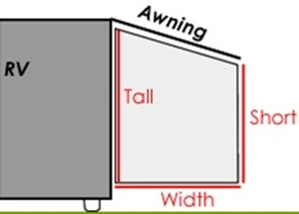 Size #2 Easy Shade 85% RV Awning End Panel