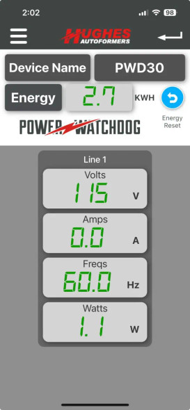 Monitor voltage, amperage, and wattage on your smartphone in real time using free mobile app