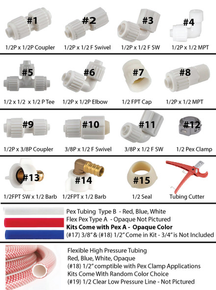The Flair It Pex Fitting and Water Line Kit