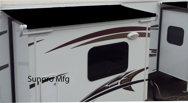 Sunpro Mfg RV slide Out Awning Fabric Black