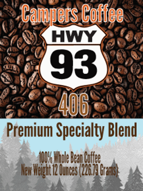 Campers Coffee 406 Blend 12oz Whole Bean