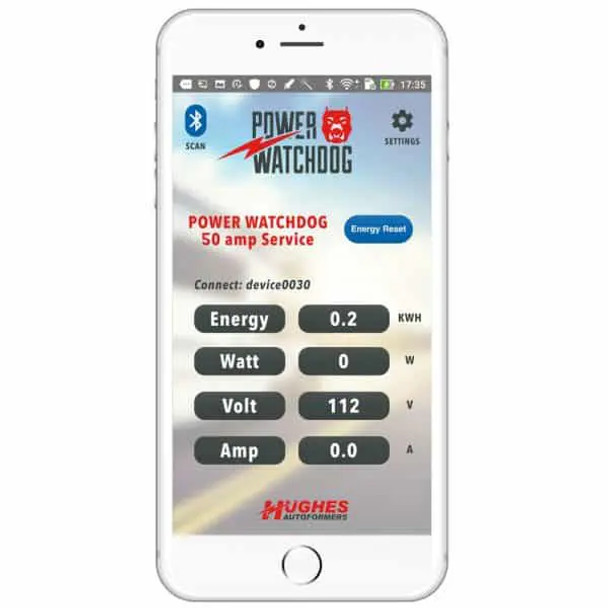 Wirelessly Monitor voltage, amperage, and wattage on your smartphone in real time using the free mobile app!