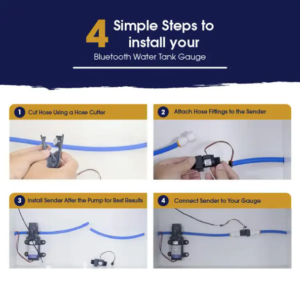 Topargee H2F-BT12 Bluetooth RV Water Tank Gauge