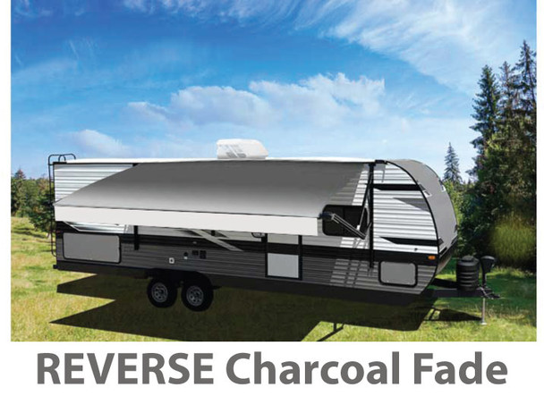 Velarium  REVERSE Charcoal Fade RV  Awning Fabric