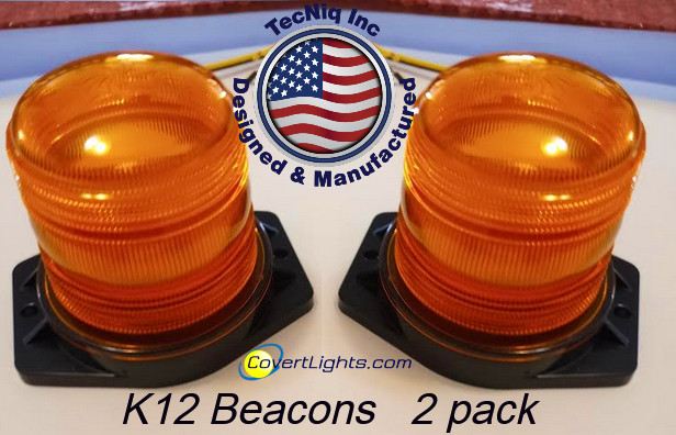 TecNiq K12 Amber Mini Beacons 2 pack