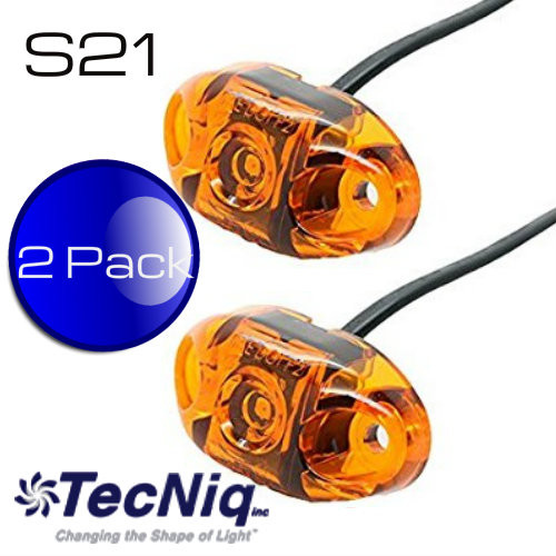 S21-AA00-1 TecNiq AMBER 2 Pack S21 Clearance Marker Lights S21