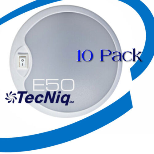 E50-WCS0-10 Pack 4.5" Round Interior 12 LED Light with Switch TecNiq 