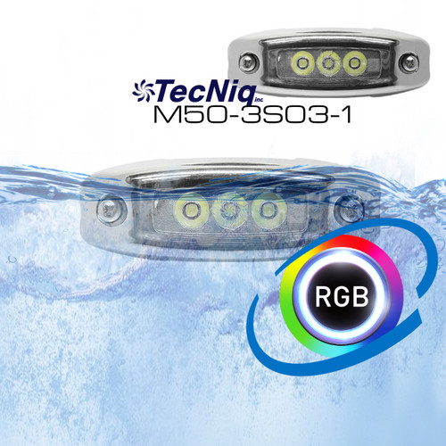 M50-3S03-1 RGB  Water Dragon Underwater Light 3 LED TecNiq M50