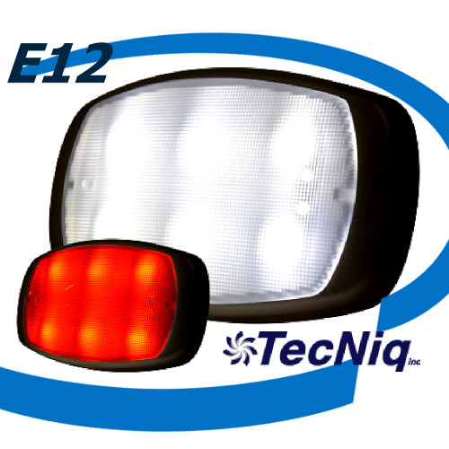 TecNiq Red-White Dome Light E12-WB0RP-1