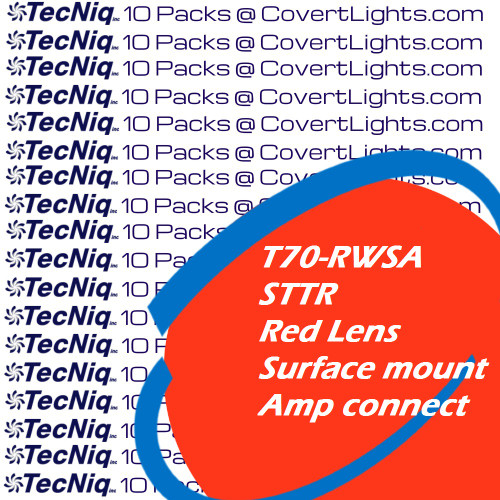 10 pack T70-RWSA-1 TecNiq 6" Oval Stop Tail TURN with REVERSE Light