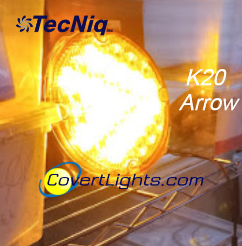 TecNiq 7" Round Turn High Intensity AMBER Arrow K20-AAAO-1